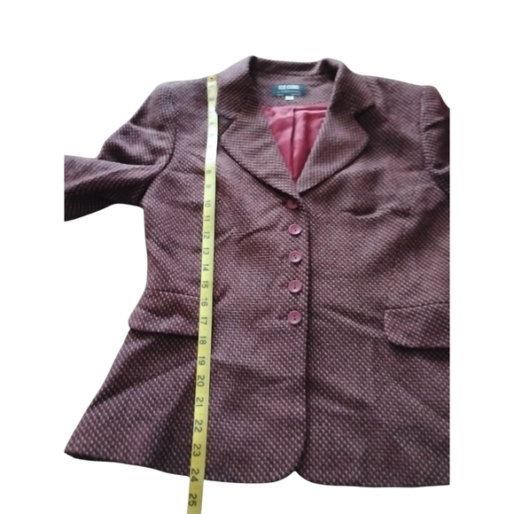 Vintage Ice Cube by Michael Wool (70%) Blend 2 Piece Blazer & Skirt Suit Size 10 - Picture 15 of 16